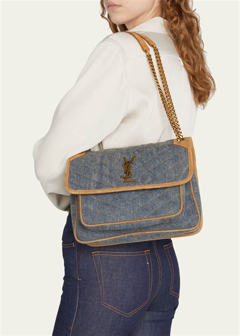 ysl denim bag